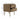 Dark Wood Ribbed 2-Drawer Bedside Table - Valencia